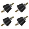 4 Pcs 38 x 38 x 58 mm Rubber Studs Shock Absorber Black Shock Absorbing Isolator Pads  Water Pumps