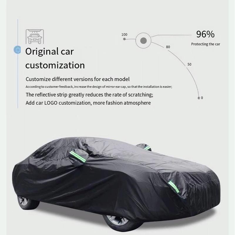 For Volkswagen T-ROC Anti-UV Sun Shade Rain Snow Resistant Black Cover Dustproof Car umbrella Full Car Cover Outdoor Protection