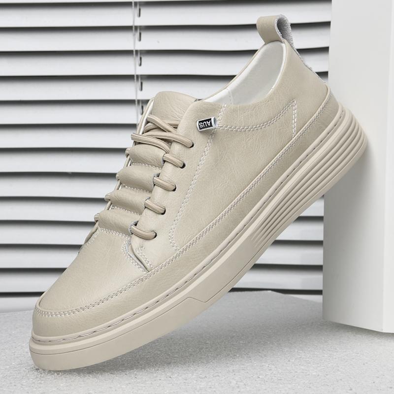 Модная обувь для скейтбординга из натуральной кожи, мужская обувь ручной работы, удобная мужская обувь на шнуровке, 2024 г., новое поступление, мужские кроссовки