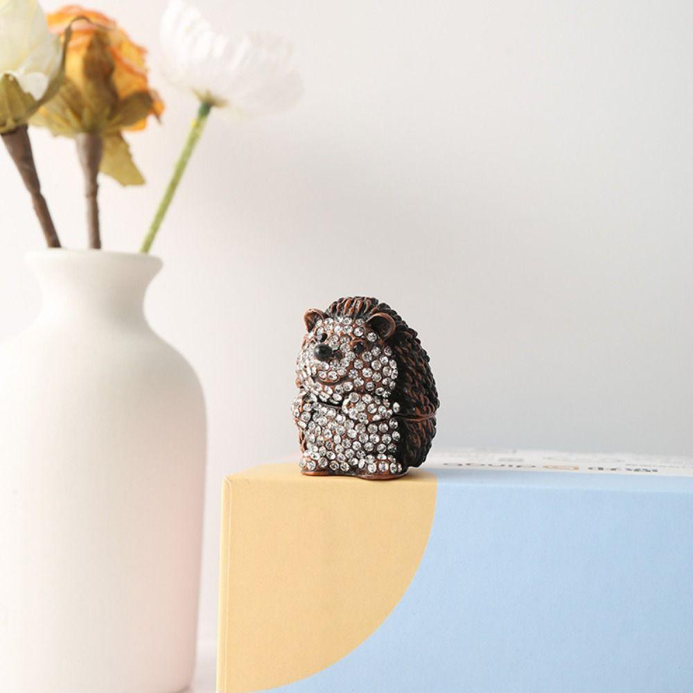 Ring Holder Jewelry Storage Box Animal Figurine Trinket Organizer Enamel Jewelry Box Collectable