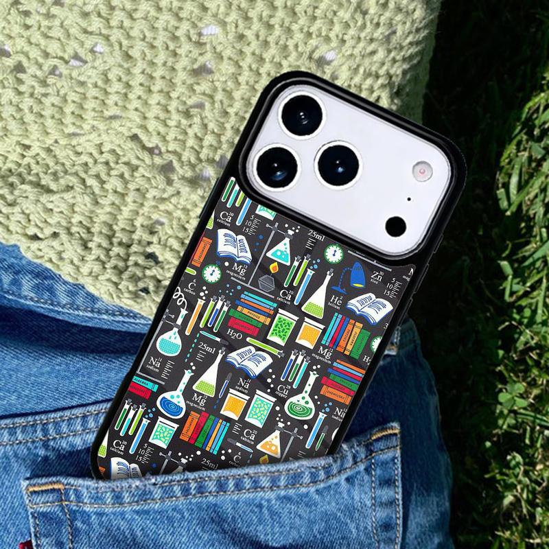 Винтажный Бесшовный Чехол для Телефона с Химической Лабораторией для iPhone 17 AIR 16 Pro Max 15 14 Pro 11 12 13 Ударопрочный Силиконовый Чехол