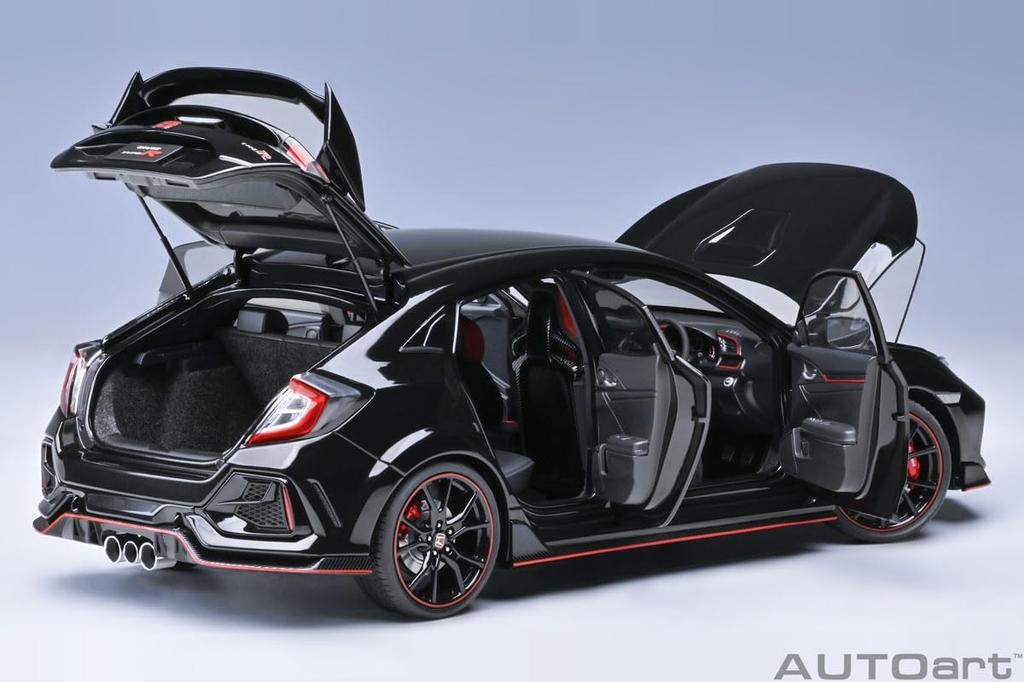 AUTOart Scale Honda Civic Type R 2021 Crystal Black Pearl Finished Product 1/18 (FK8)