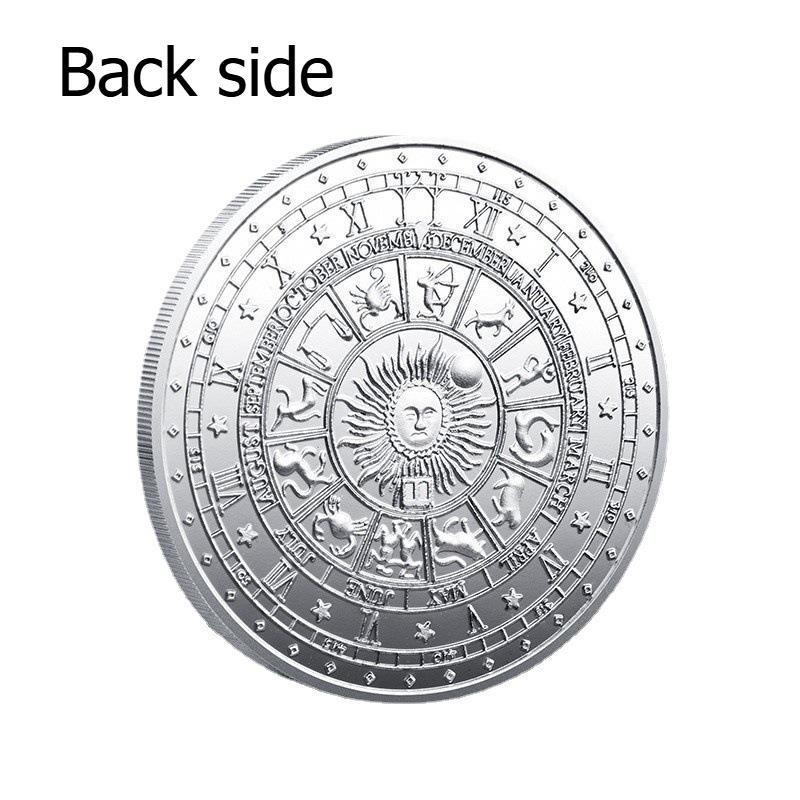 Памятные монеты Двенадцати Созвездий, Европейские и Американские, Боги Солнца и Луны, Счастливые, Красочные, Для Любителей Созвездий, Коллекционные Серебряные Монеты
