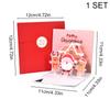 3D Pop Up Christmas Greeting Card Kids Mini Cartoon Christmas Blessing Greeting Cards with Envelope New Year Xmas Post Gift Card