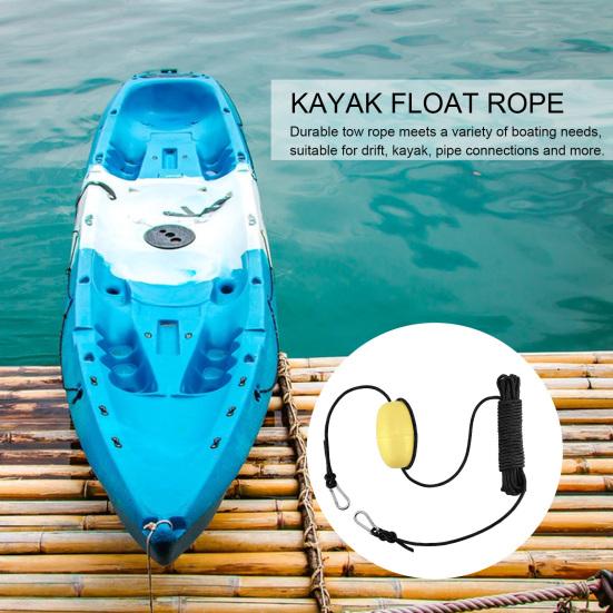 Буксировочный канат для каяка с буйком-маркером, ПВХ, карабин из нержавеющей стали, высокая видимость, сверхпрочный, дрифтовый носок, обвязка, нейлон