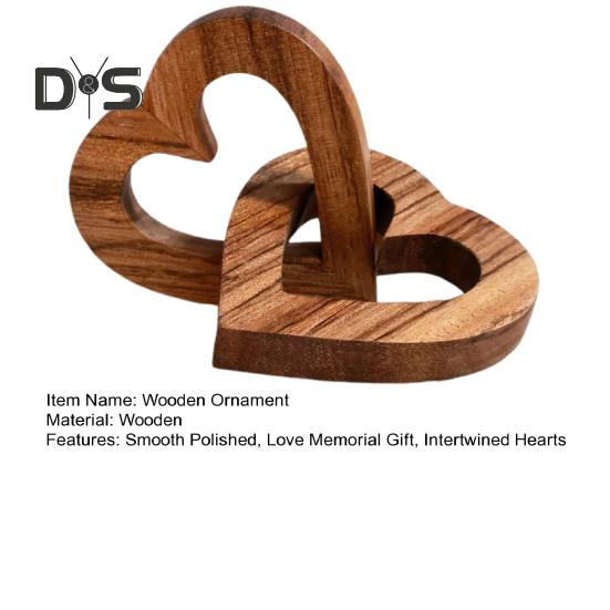 Деревянное украшение в виде сердца Переплетенные сердца Любовь Памятный подарок Переплетенные сердца Пары Памятный подарок на годовщину День святого Валентина