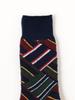 Beams Plus Regimental Crazy 38430006479 Men's Socks, WINE_CRAZY FREE,