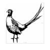 Pheasant Garden Decoration Retro Metal Plate for Backyard and Tree Art, Silhouette Iron Art for Courtyards or Rooms