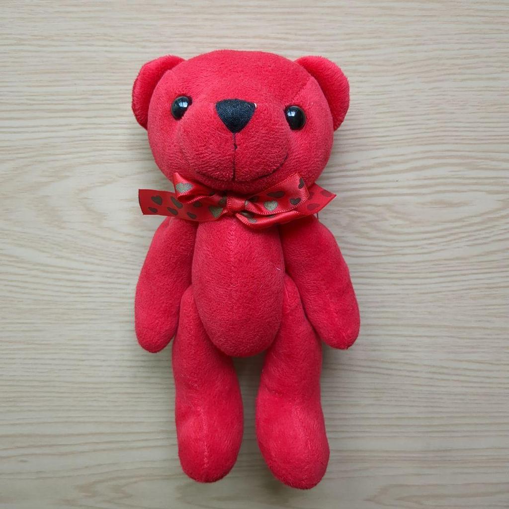 [USED] Rare, beautiful teddy bear, red bear, perfect for Christmas or as a gift.
