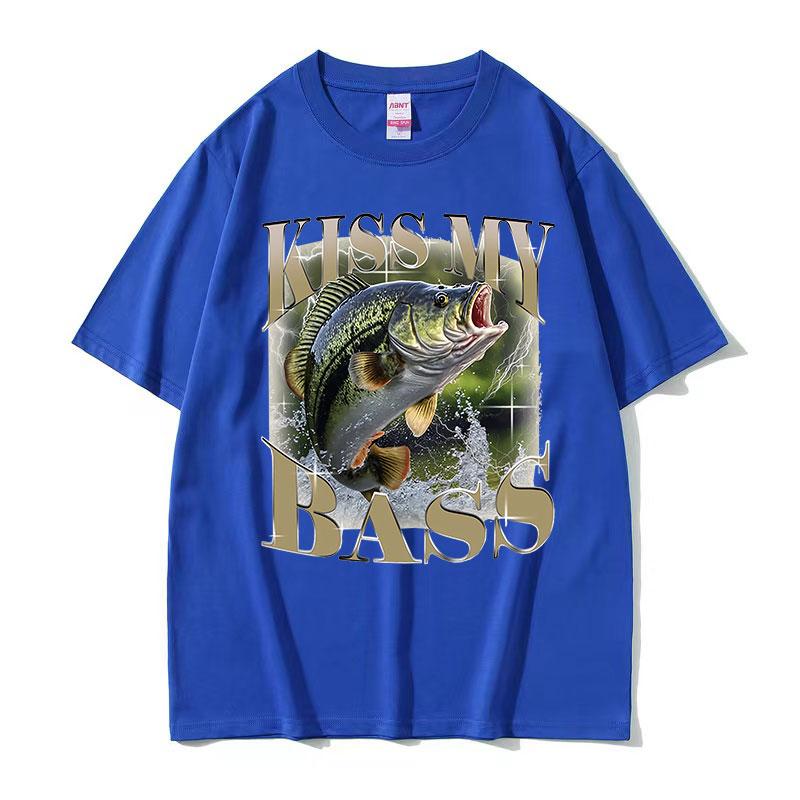 2026 Summer Cotton Printed TShirt Vintage Fishing Graphic Tee Unisex WOMEN Plus Size Loose Hip Hop Rap Breathable Comfort Top