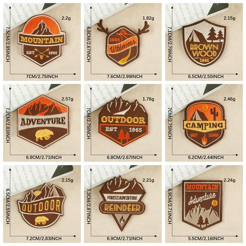 Outdoor Camping Embroidery Patch Iron On Patches For Clothing Thermoadhesive Patches On Clothes DIY Badges Applique On Jacket