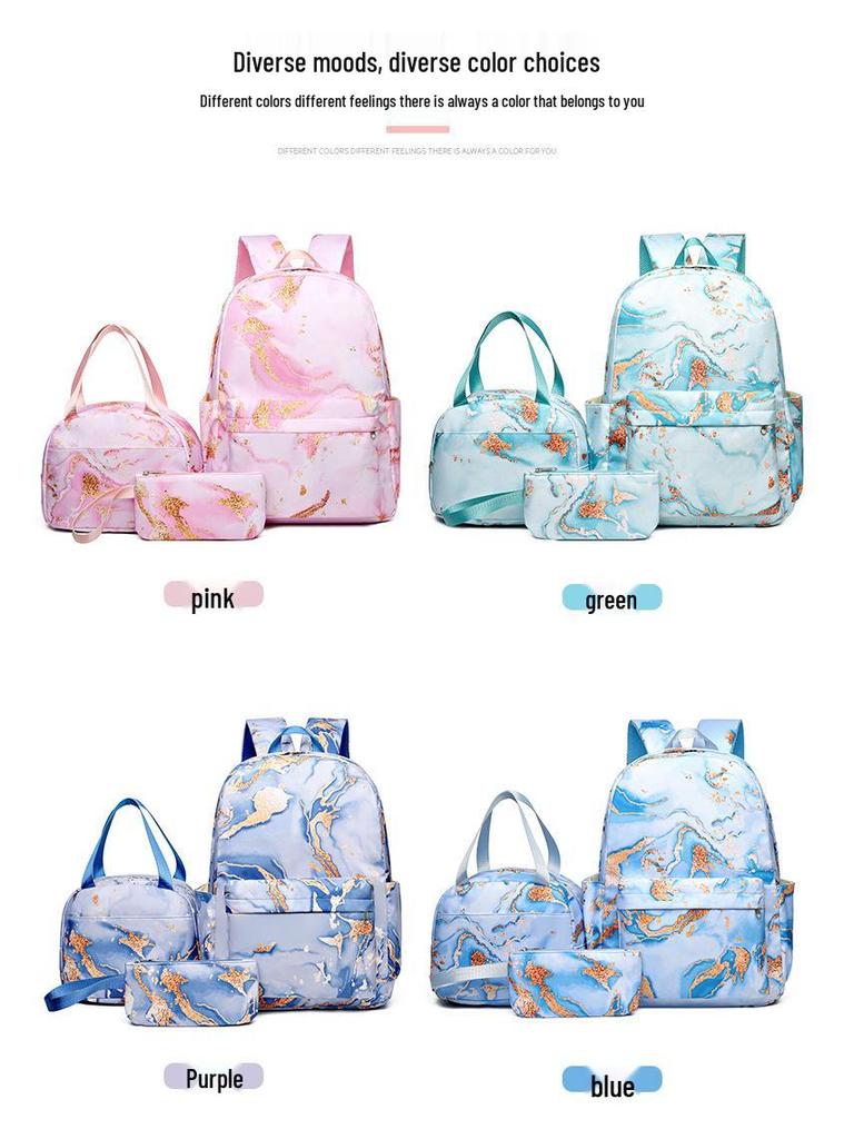 Набор KPOP Demon Hunter Girl Group: рюкзак, сумка для обеда и пенал — школьная сумка и ланч-бокс в стиле аниме.