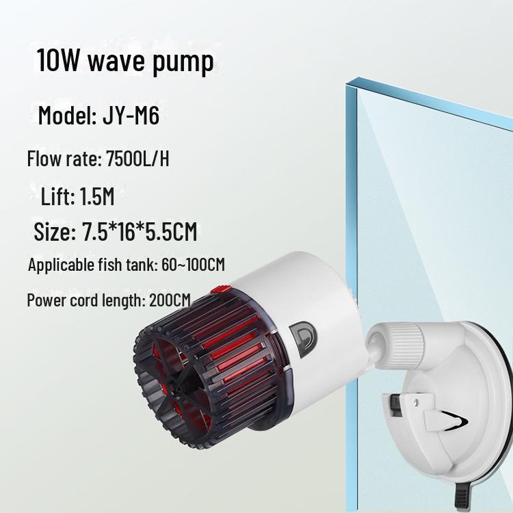 Бесшумный волновой насос Jingye для аквариума с магнитным всасыванием - устройство для циркуляции воды и отходов в аквариуме