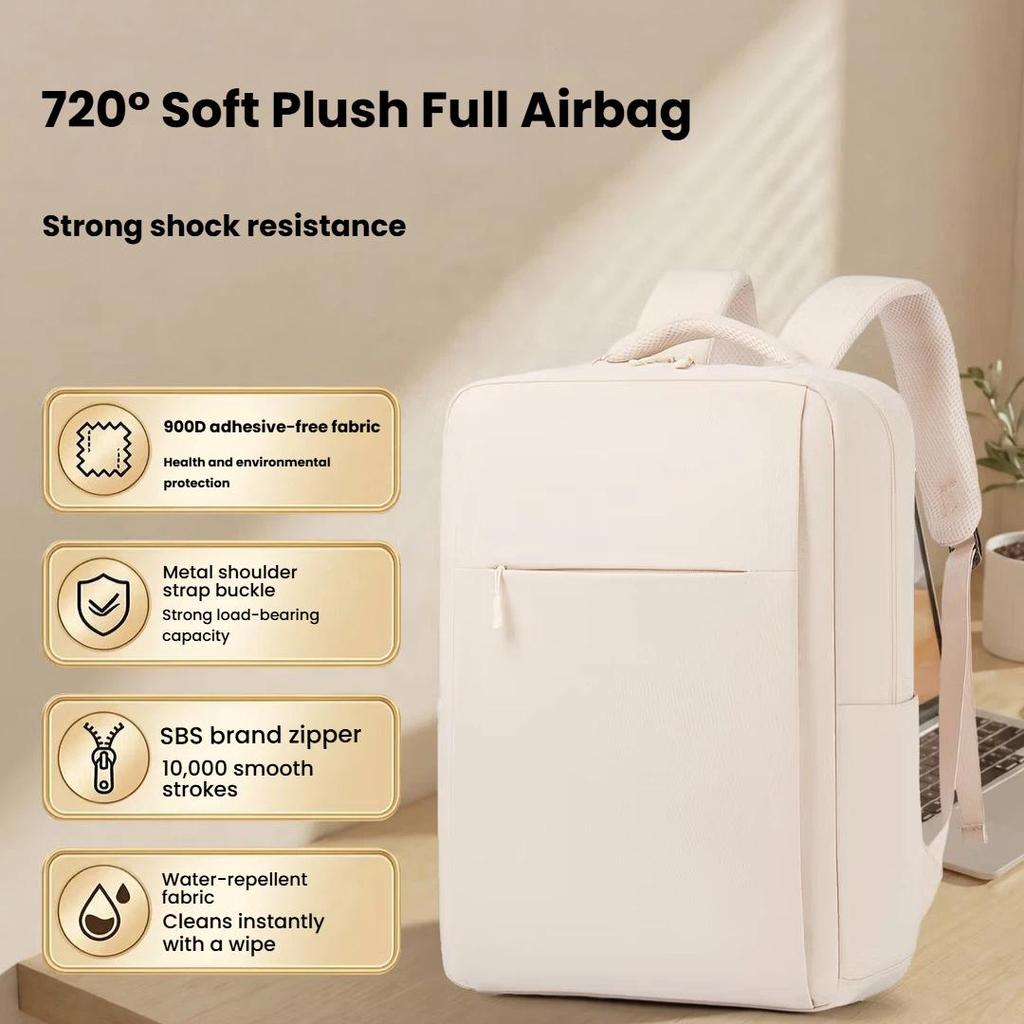Laptop Backpack 16-inch Unisex Business Travel Shockproof Airbag Shoulder Bag