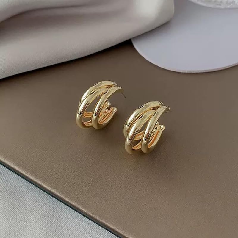 Yoursfs золотые 3 последовательные серьги женские серьги, которые не причиняют вреда Большие качели в стиле Популярность серьги работа повседневные ювелирные изделия подарок