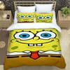 3D Sponge Bob Square Pants Printed Bedding Set, Cartoon Pattern Duvet Cover and Pillowcases, Single/Double Bed Sheet Sets,