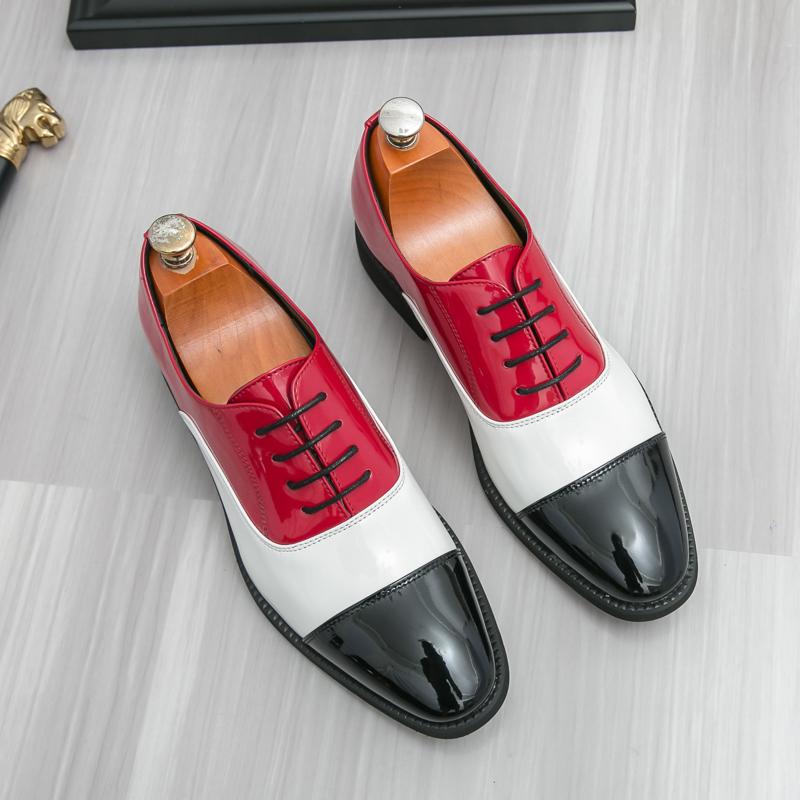 Модная деловая мужская формальная кожаная обувь мужская шнуровка деловая офисная модная элегантная кожаная обувь банкетная обувь 38-46 мужская обувь