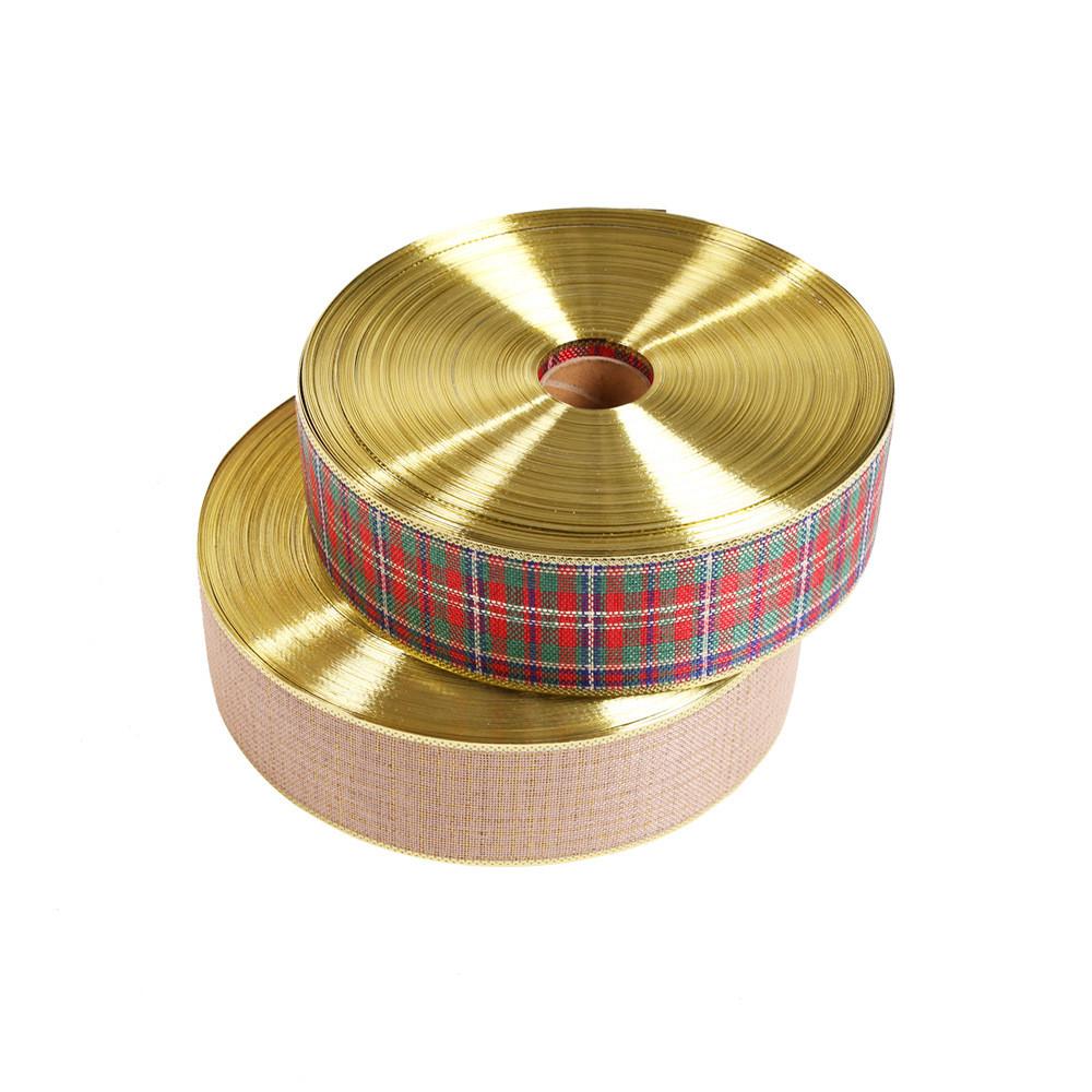 Charming Red And Gold Decorative Ribbon For Christmas Gift Wrapping And Holiday Crafts