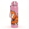 1PC Autumn Fox Illustration 750ml Color Plastic Sports Water Bottle Leakproof Flip Straw Lid Suitable for Sports Office Home Use