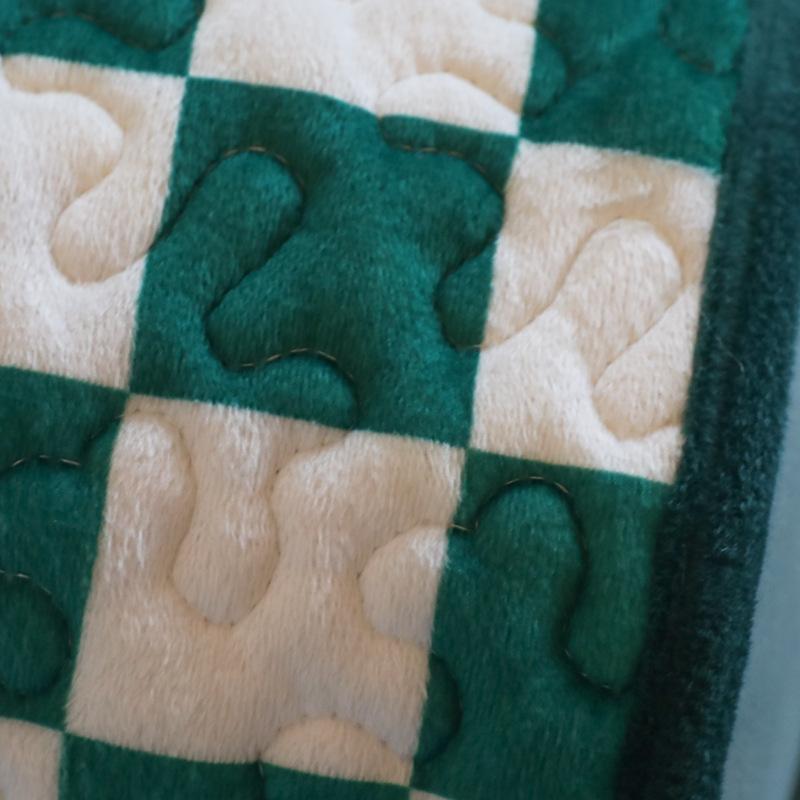 Autumn and Winter Simple Houndstooth Thick Plush Sofa Cushion Non-slip Sofa Cover Cover