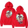 Fashion Oversized Pullovers Cartoon Trend Hooded Sweatshirts Anime Helluva Boss Double Sided Print Hoodie Unisex Women High Street Unisex