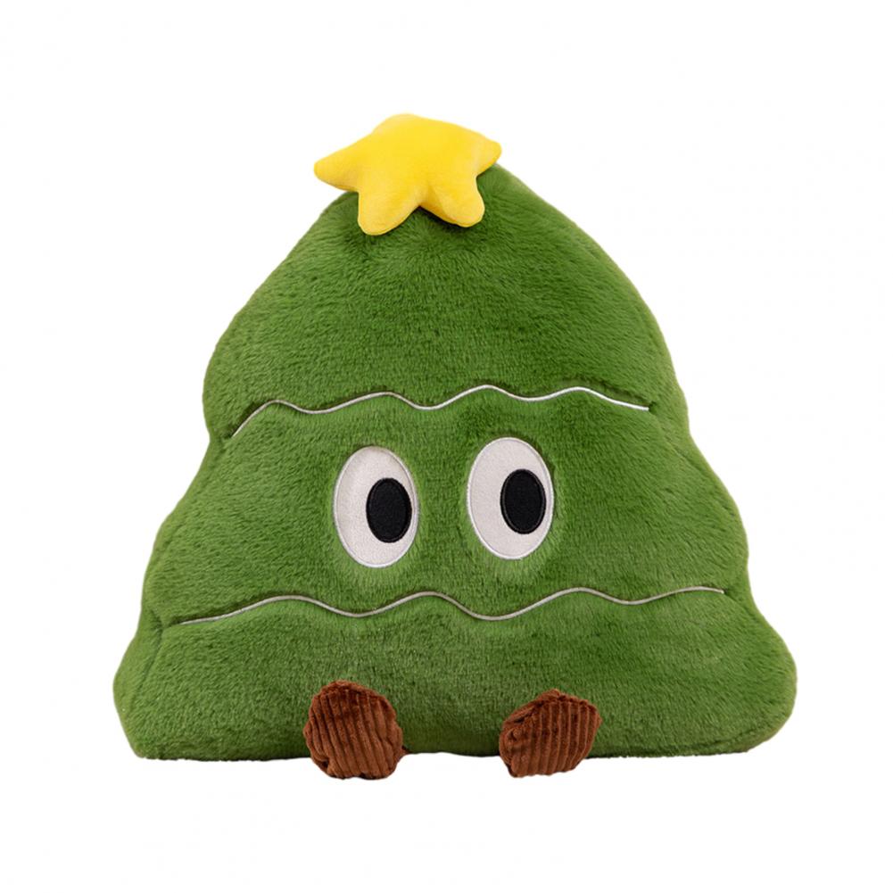 Christmas Tree Plush Pillow Blanket Cartoon Tree Shape Throw Pillow Stuffed Plushie Hugging Cushion Living Room Decoration