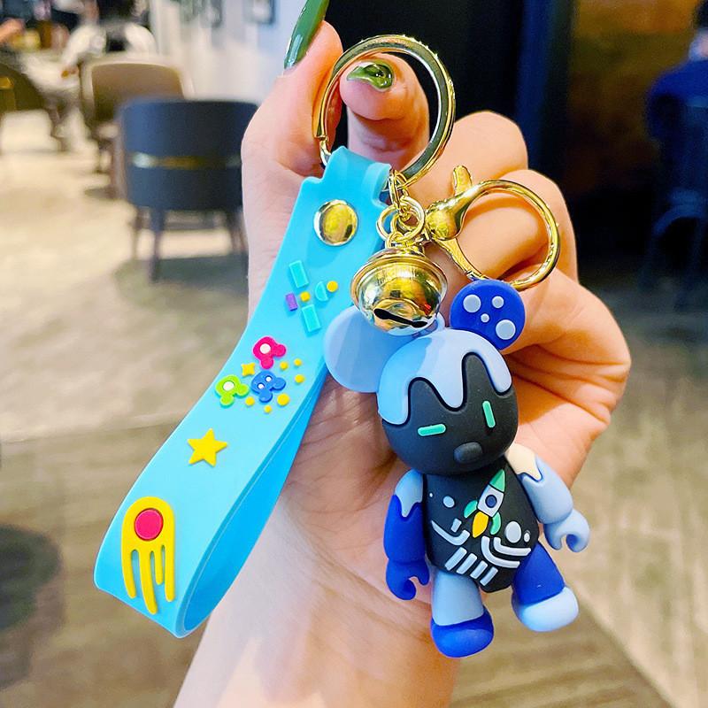 Очаровательный Креативный Красочный Брелок-Медведь-Граффити Идеально Подходит для Пар и Подарков