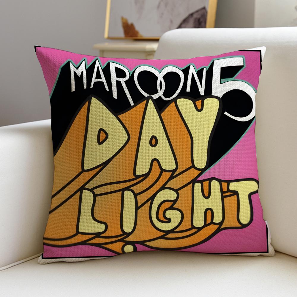 Pop MMaroon 5S Cushion Cover Breathable and skinfriendly linen pillowcase square removable and washable cushion