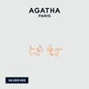 AGATHA Французские полые серебряные серьги-гвоздики с собачкой