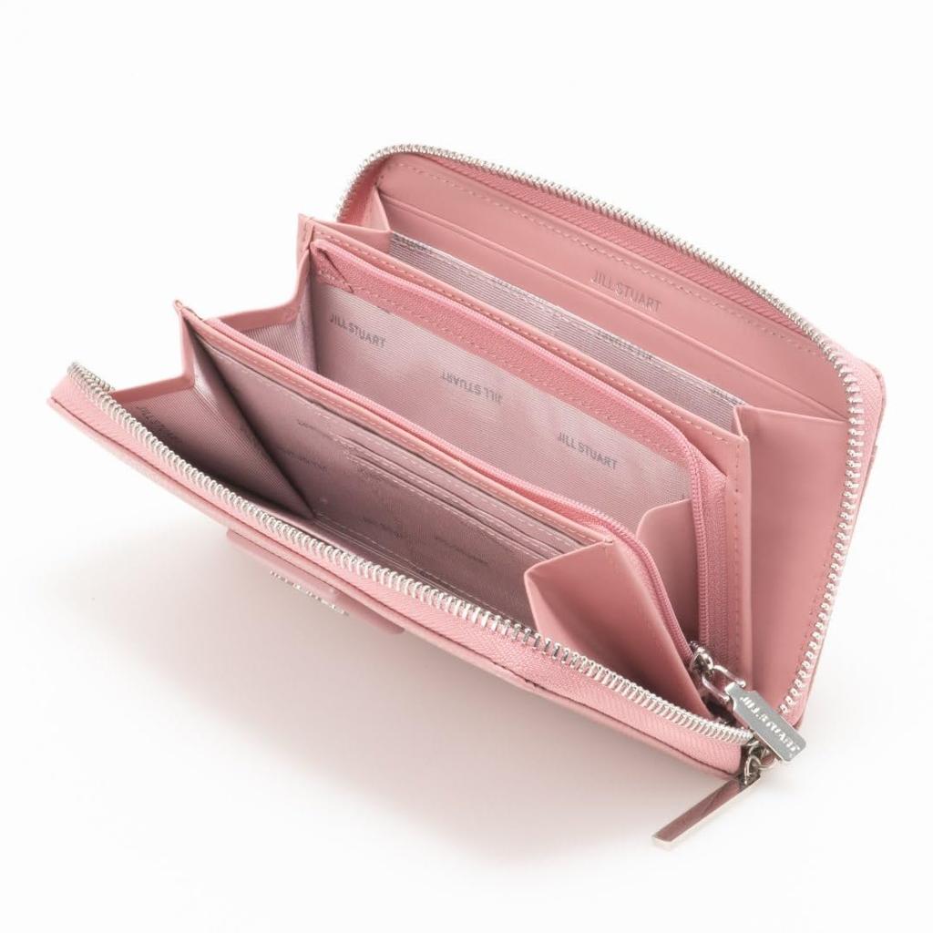 Женский длинный кошелек JILL STUART Melty Slim с круглым замком JSLW4BT1 Розовый