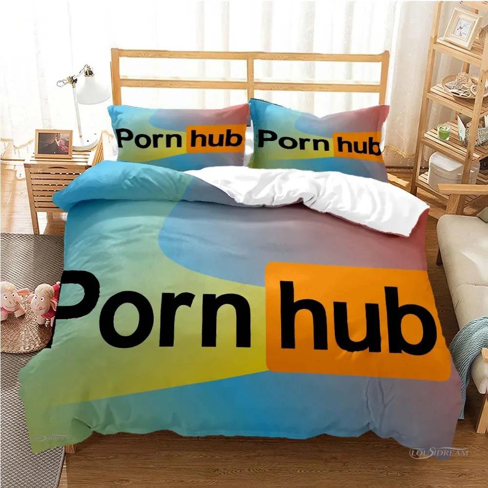 P-Porn H-hub Fashion Tread All Season Duvet Cover Комплект постельного белья Мягкий пододеяльник и наволочка для подростка Single/Double/Queen/King