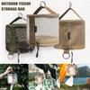 Outdoor Camping Paper Towel Drawer Home Mesh Tube Paper Towel Storage Bag Car Hanging Roll Paper Tube Bag Storage Box Tissue Holder Bag