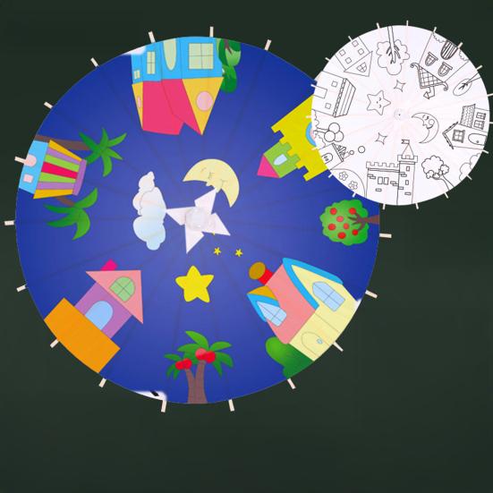 Сделай сам Раскраска Бумажный Зонт с Бамбуковой Ручкой Ручной Работы Китайский Зонт из Промасленной Бумаги Зонт из Белой Бумаги Японский Зонтик Украшение