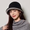 Wool Fisherman Hat Women's Winter Bucket Hat Contrast Color Basin Hat Bucket Hat