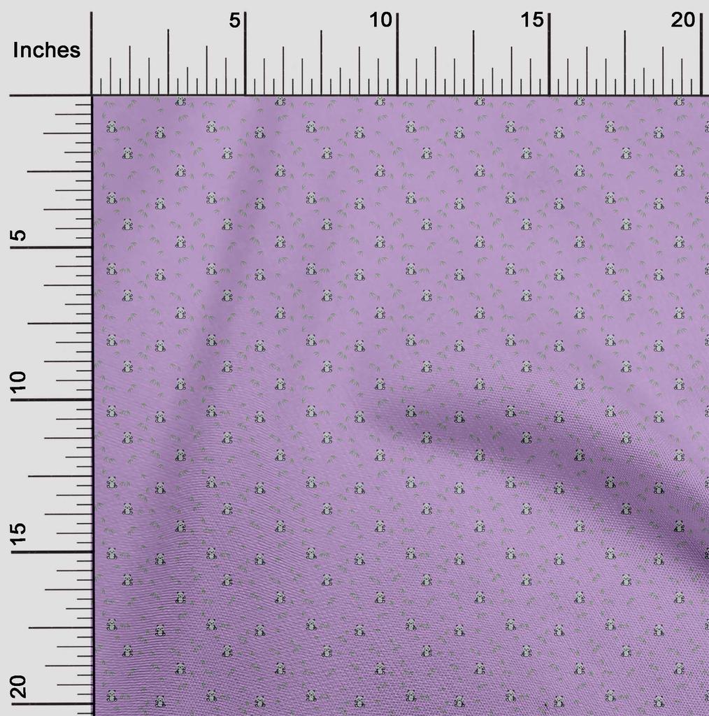 oneOone Cotton Flex Fabric Leaves & Panda Animal Print Fabric by The Yard 40 Inch