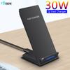 Wireless Charger Stand 30w Fast Charge For Iphone 14 13 12 11 Pro Xs Xr X 8 Samsung S22 S21 S20 Type C Charging Dock Station