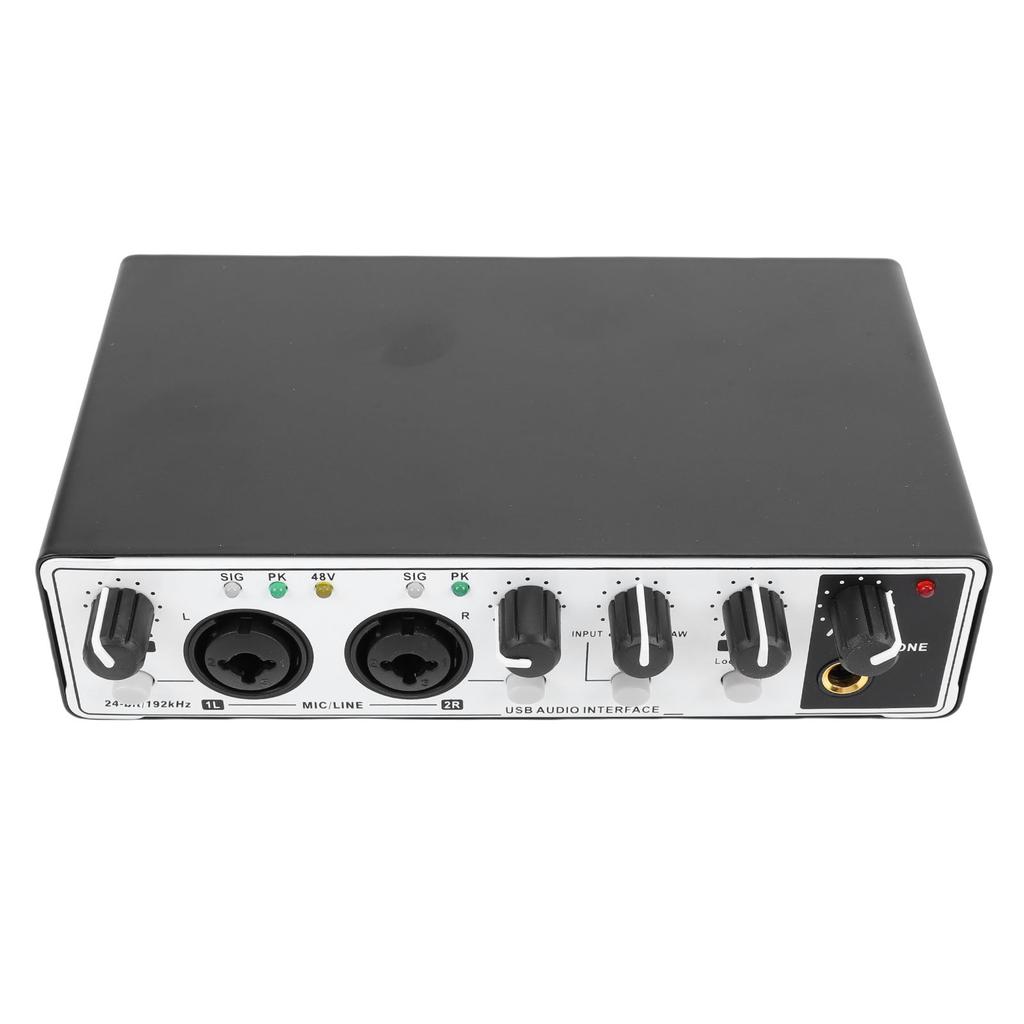 Type C Sound Interface 24 Bit 192 KHz XLR Input 48V Phantasm Power for Recording Streaming Podcasting