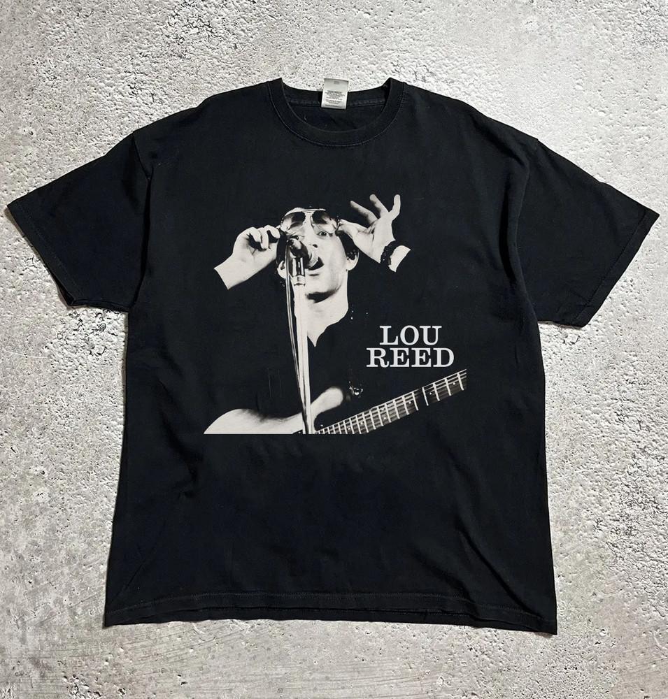 Редкая ретро-классическая черная унисекс футболка с изображением певца Лу Рида Все размеры