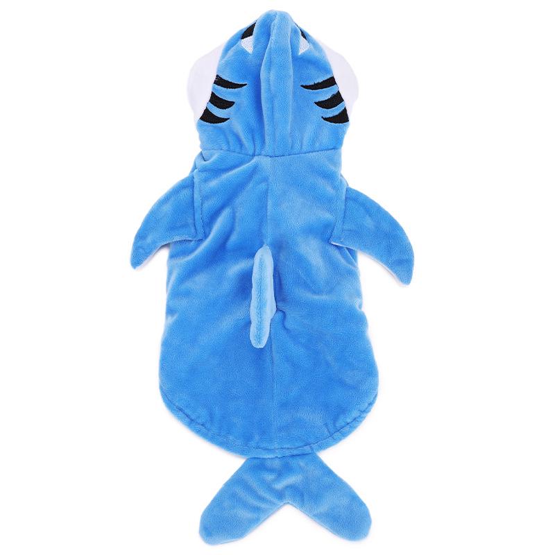 Three-Dimensional Shark Dog Costume for Halloween - Autumn/Winter Pet Apparel