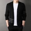 Autumn New Men's Knitted Cardigan, Youth Korean Style Casual V-neck Trend Sweater Jacket for Men