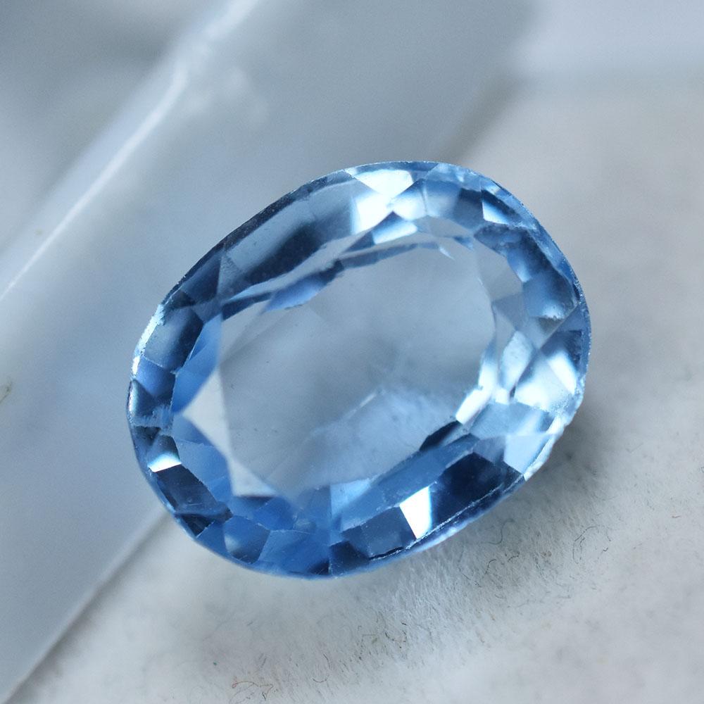 Natural Blue Aquamarine Loose Gemstone Ocean 9.15 ct for Jewelry Making and Gem Collections