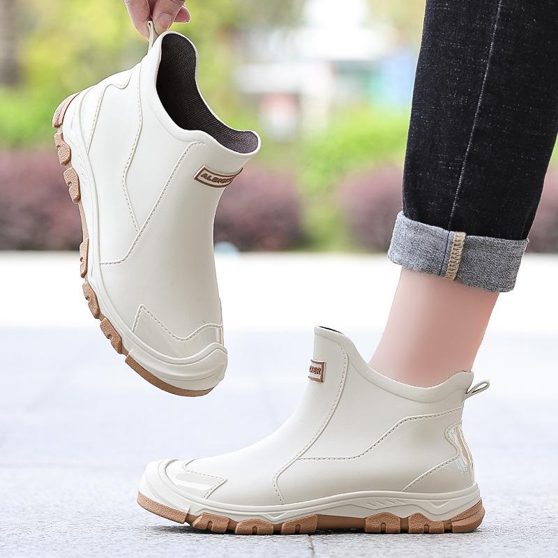 Fashionable Rain Boots For Men New Rainproof And Waterproof Shoes, Short Non-Slip Casual Fishing Rubber Boots, Work Rubber Shoes