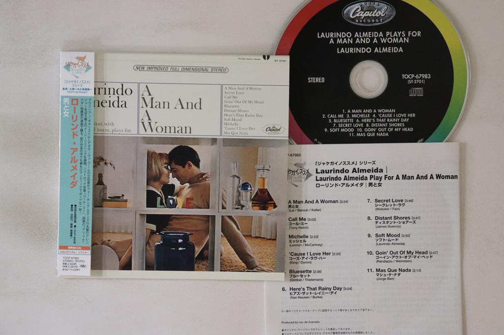 CD LAURINDO ALMEIDA Man Woman TOCP67983 CAPITOL 2006 Japan Obi Jazz Used