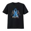 Футболка с принтом 'Hope Colon Cancer Awareness' для женщин Черная винтажная стираная мягкая дизайнерская одежда Дышащий модный топ для повседневной носки