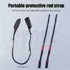 Fishing Rod Holder Strap Carp Fishing Rod Belt Protector Reel Elastic Wrap Band Tackle Pole Holder Fastener Protective Sleeve