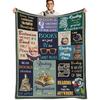 Book Lovers Gifts Blanket, Gifts for Book Lovers Women, Reading Blanket for Book Lovers, Librarian Gifts for Women Ideas Christmas Birthday
