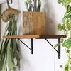 Set of 2 Iron Shelf Brackets - Simple and Natural