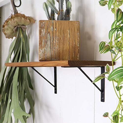 Set of 2 Iron Shelf Brackets - Simple and Natural