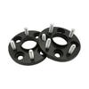 Hub Ring Wide Tread Spacer PCD 100 Wheel 4 Hole Nut Black Set of 2 (15mm, M12 X P1.5)
