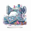 2D Flat Print Stitch Machine DIY Desktop Diamond Art Kits Diamond Painting Desktop Decorations for Home Office Desktop Decor